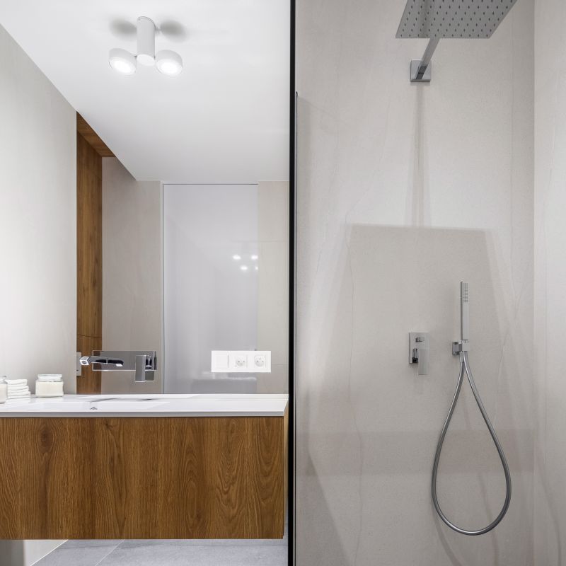 Bathroom Shower with Modern Fixtures